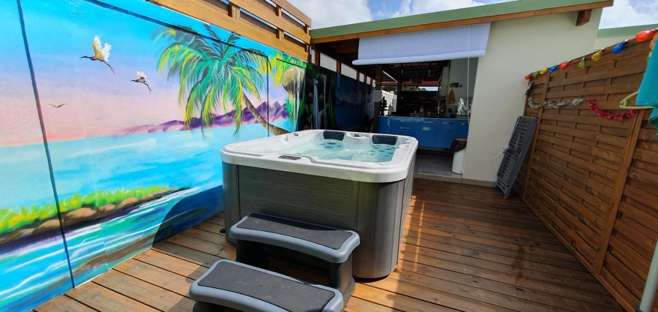 "Chez Claudia "Charmant Logement Avec Jacuzzi Privatif En Toute Intimite Sur Belle Terrasse Exterieure En Bois Et Piscine Courcelles Bagian luar foto